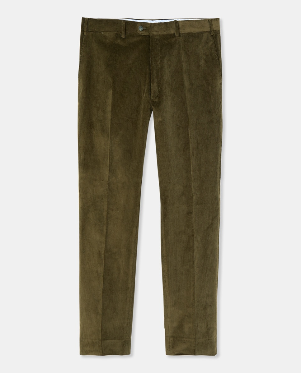 Pantalón hombre sport regular pana fina tallas grandes - Mirto - Verde Verde-4