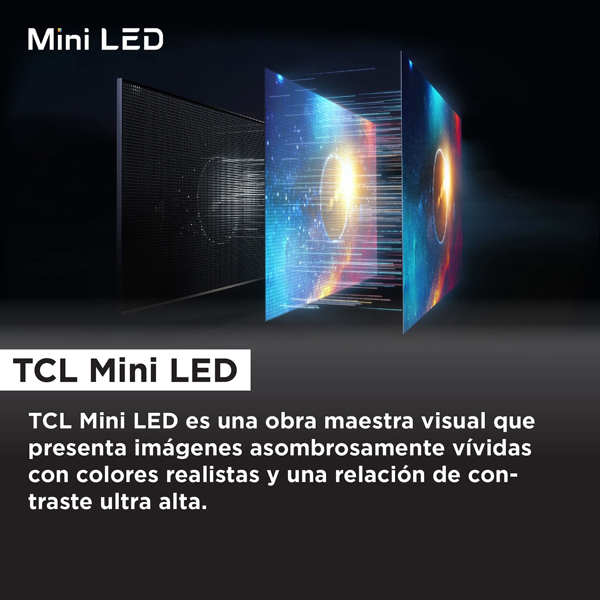 TV QD Mini LED 126 cm (50") TCL 50C805, 4K UHD 1300 nits, Smart Google TV Dolby Vision y Atmos, sonido Onkyo 2.1, Motion Clarity Pro de 144 Hz Titanio-3