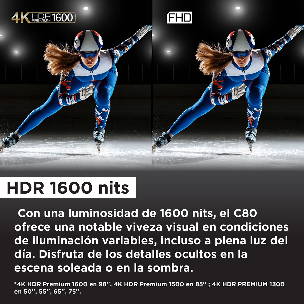 TV QD Mini LED 126 cm (50") TCL 50C805, 4K UHD 1300 nits, Smart Google TV Dolby Vision y Atmos, sonido Onkyo 2.1, Motion Clarity Pro de 144 Hz Titanio-6