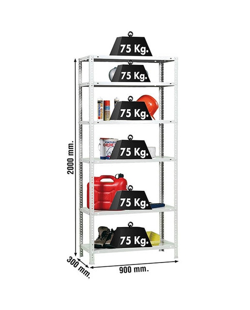 Estantería metálica  ADVANTAGE 6 Estantes Blanco-2