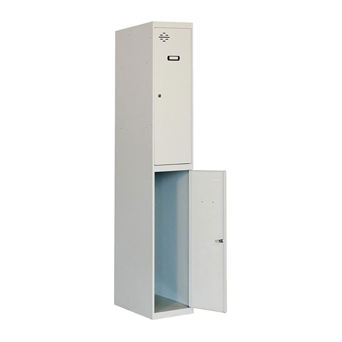 Taquilla metálica Profesional Tándem 2 Puertas Montada Gris / Gris-1