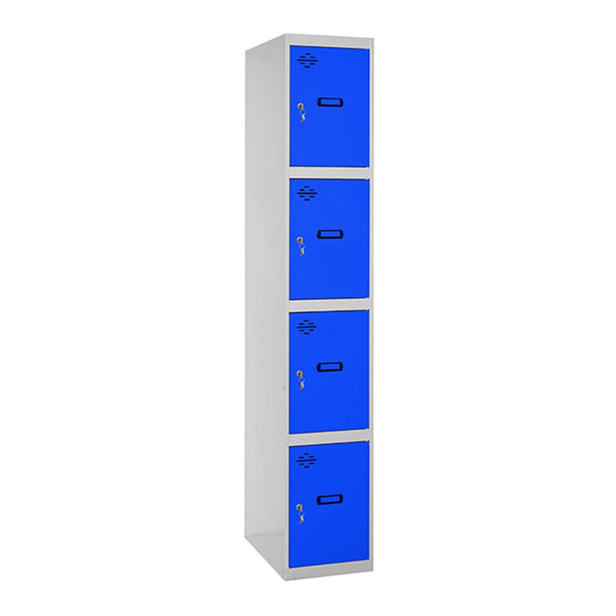 Taquilla metálica Profesional 4 alturas 8 Puertas Montada Gris / Azul-1