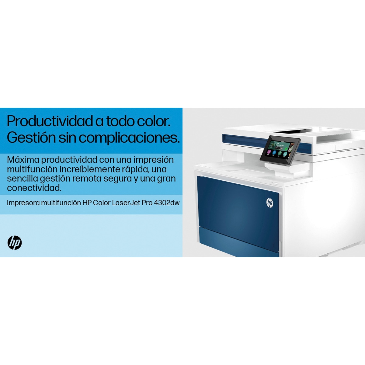 Impresora Multifunción HP color LaserJet Pro 4302dw Wi-Fi Blanco / Azul-5
