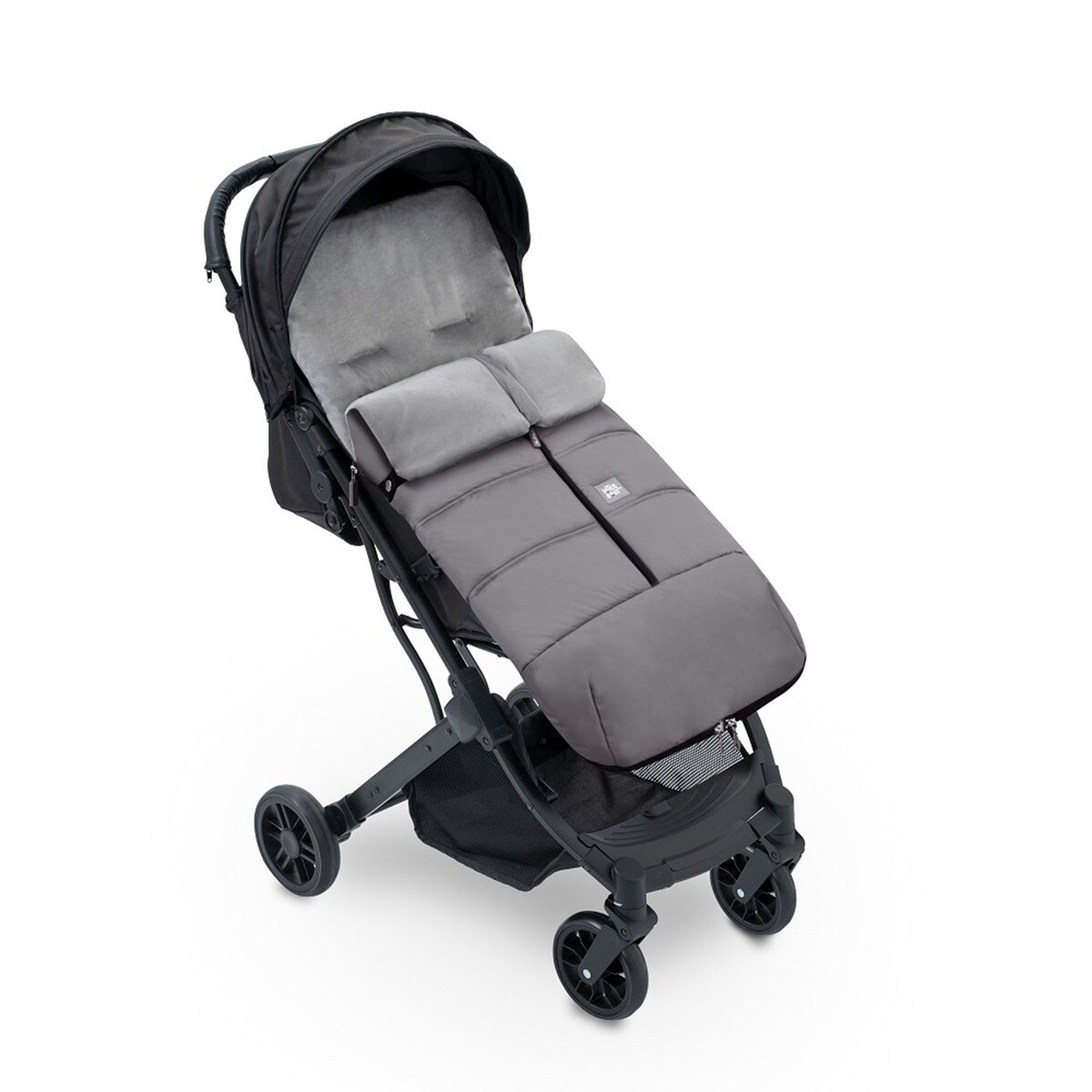 Saco Carro de Paseo Liso Gris-2