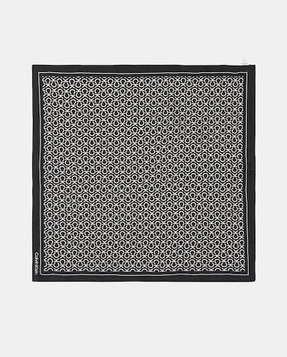 Imagen 0 de Bandana de seda con logos a contraste