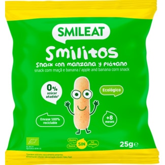 Smilitos de Maçã e Banana embalagem 25 g - Smileat
