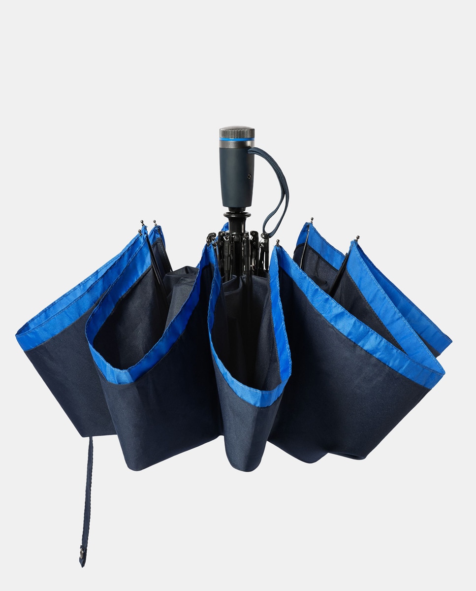 Guarda-Chuva Gear Pocket Dobrável Automático - Preto Verde-escuro-2