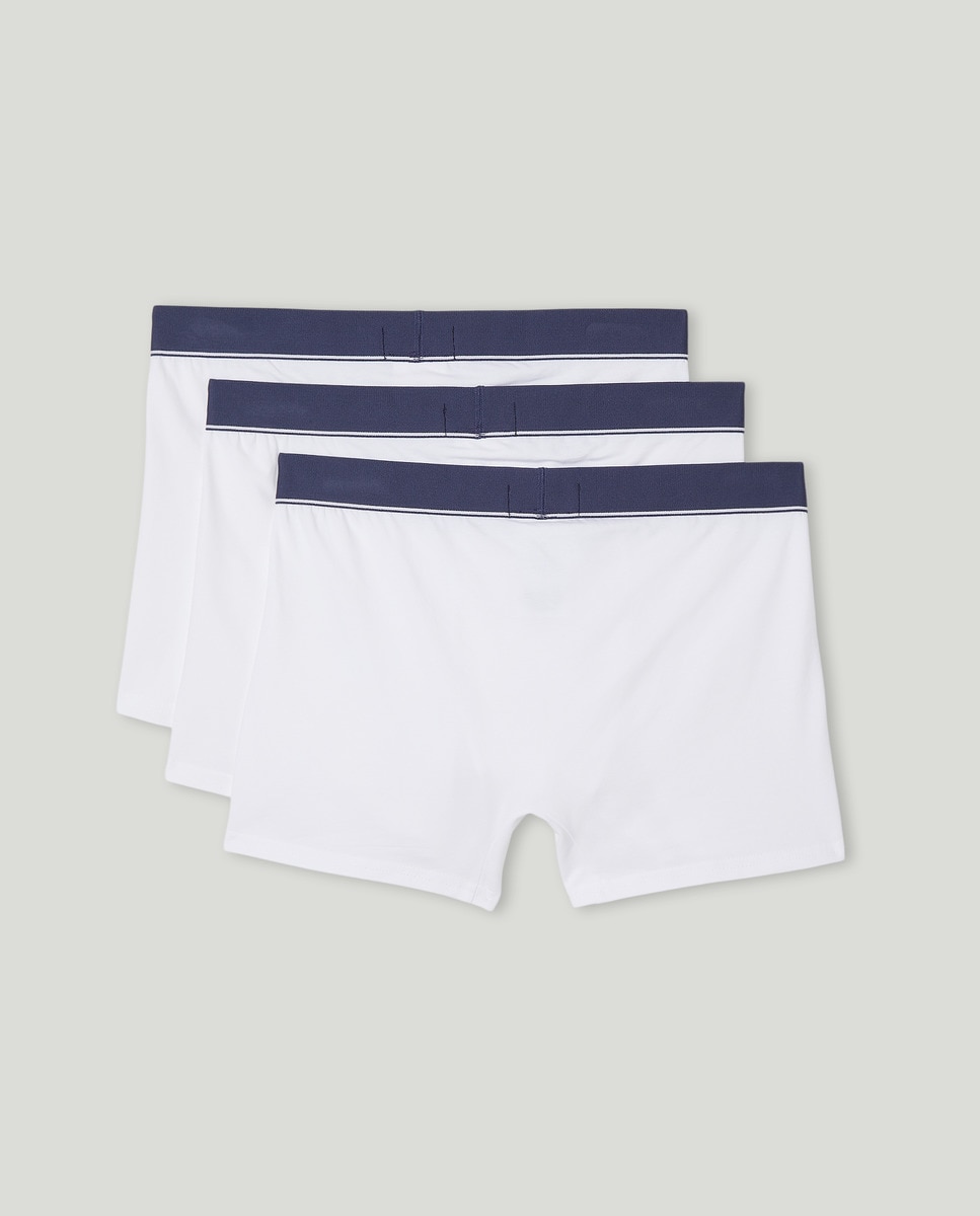 Pack de Três Boxers de Malha Branco-2