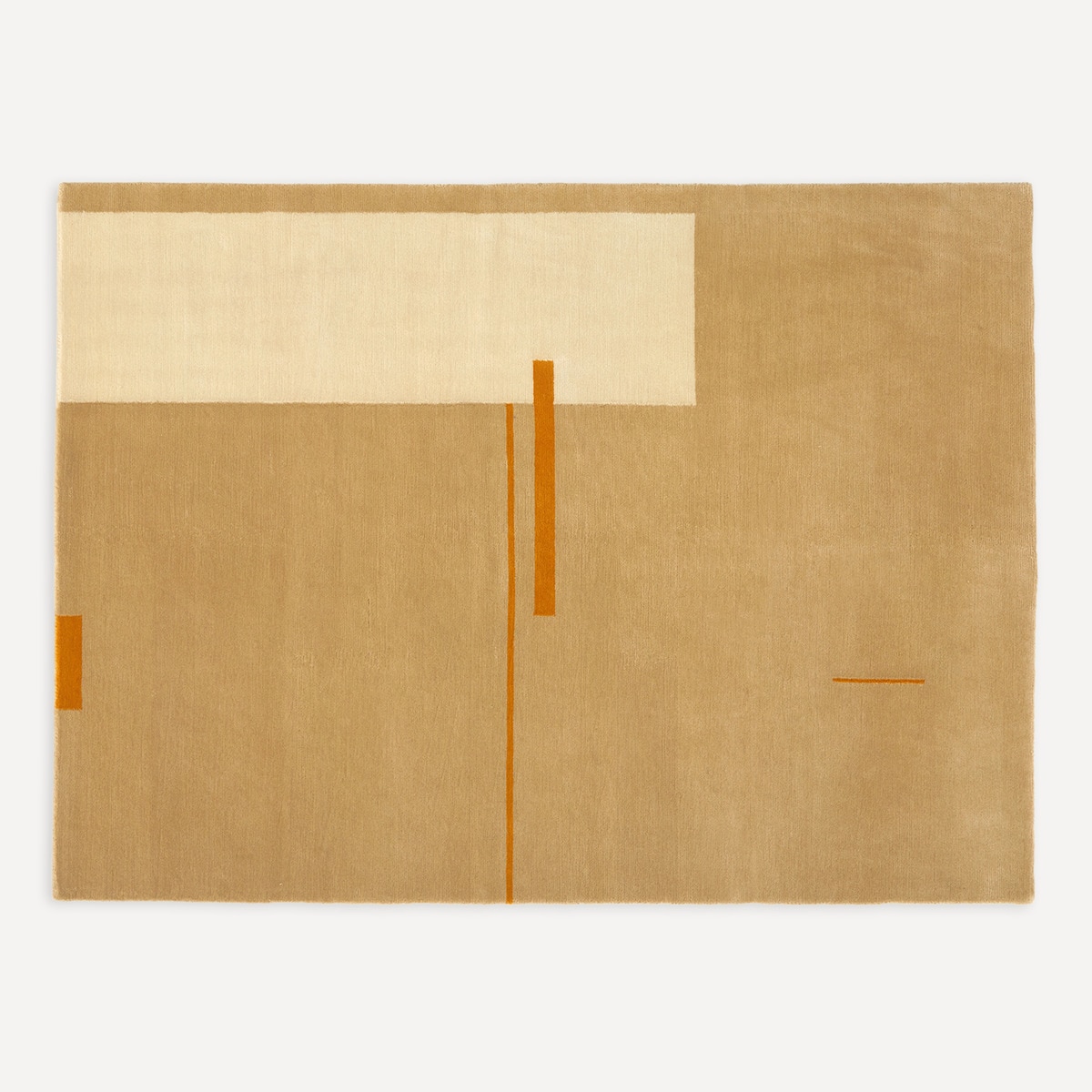 Tapete Feito à Mão Leck Bege-1