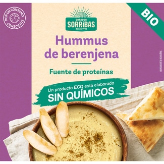 hummus de berenjena ecológico envase 240 g - Obrador Sorribas