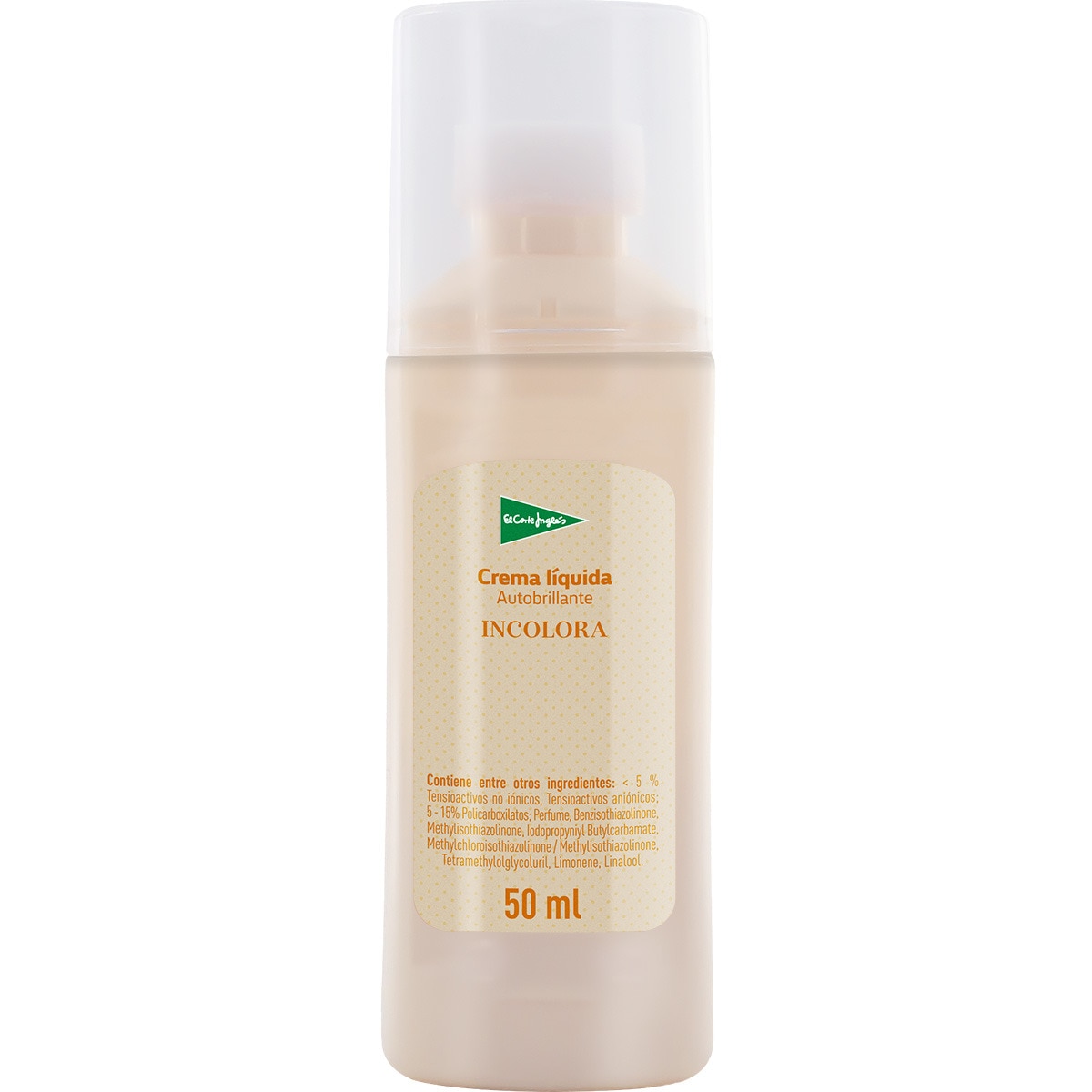 crema líquida autobrillante incolora con aplicador tubo 50 ml