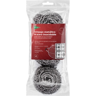 estropajo metálico de acero inoxidable envase 3 unidades - El Corte Ingles