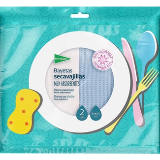 bayetas microfibra secavajillas muy absorbentes 50x50cm bolsa 2 unidades - El Corte Ingles