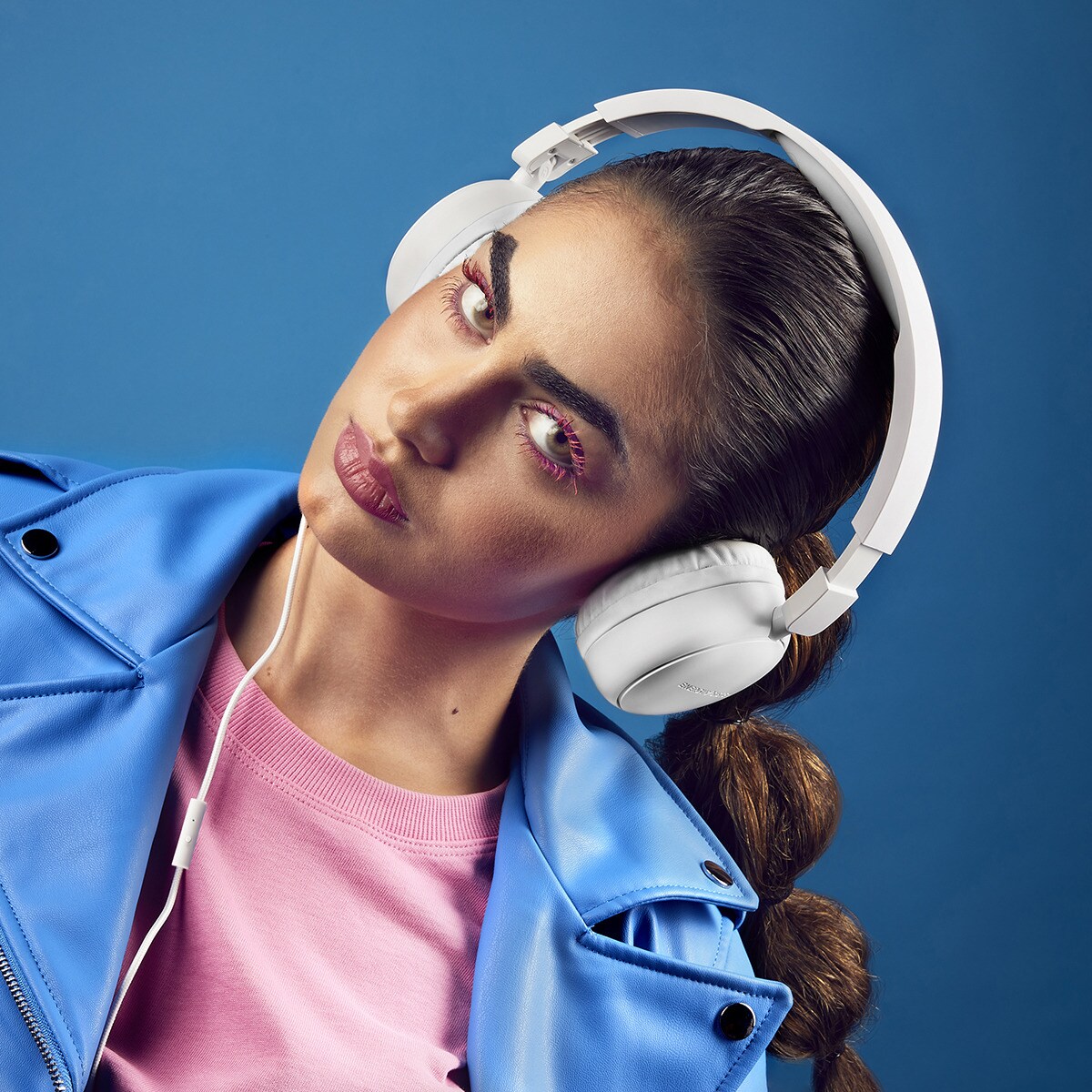 Auriculares diadema Energy Sistem FunVibe blanco 100% plástico reciclado, cable extraíble, micrófono integrado y compatible con Voice Assistant Blanco / Gris-7