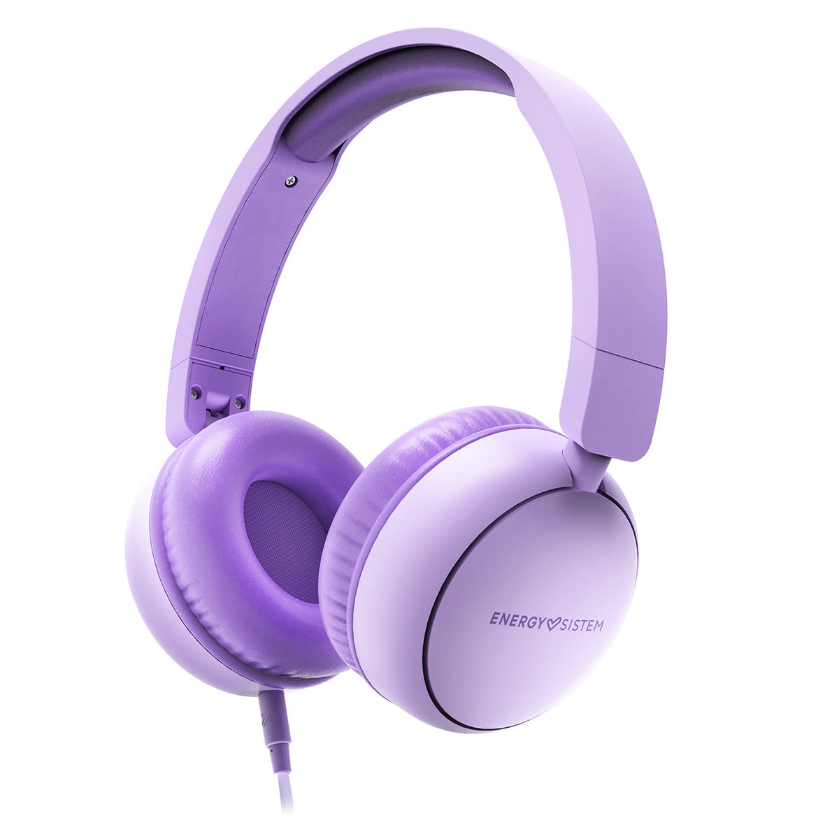 Auriculares diadema Energy Sistem UrbanTune violeta 100% plástico reciclado, cable extraíble, micrófono integrado y compatible con Voice Assistant. Violeta-1