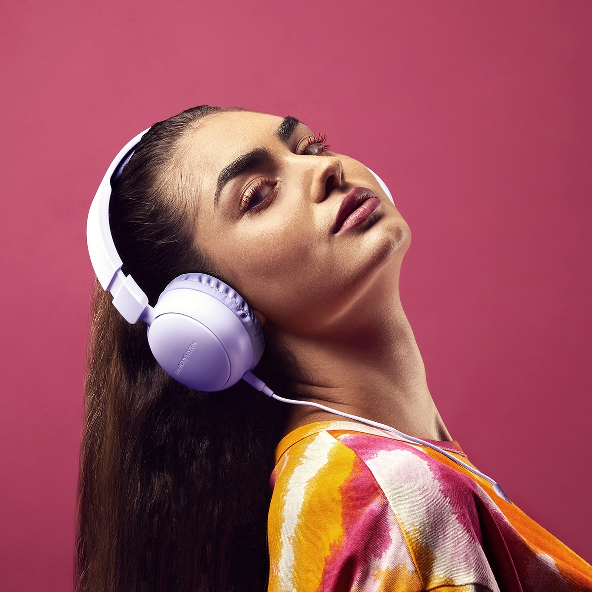 Auriculares diadema Energy Sistem UrbanTune violeta 100% plástico reciclado, cable extraíble, micrófono integrado y compatible con Voice Assistant. Violeta-7