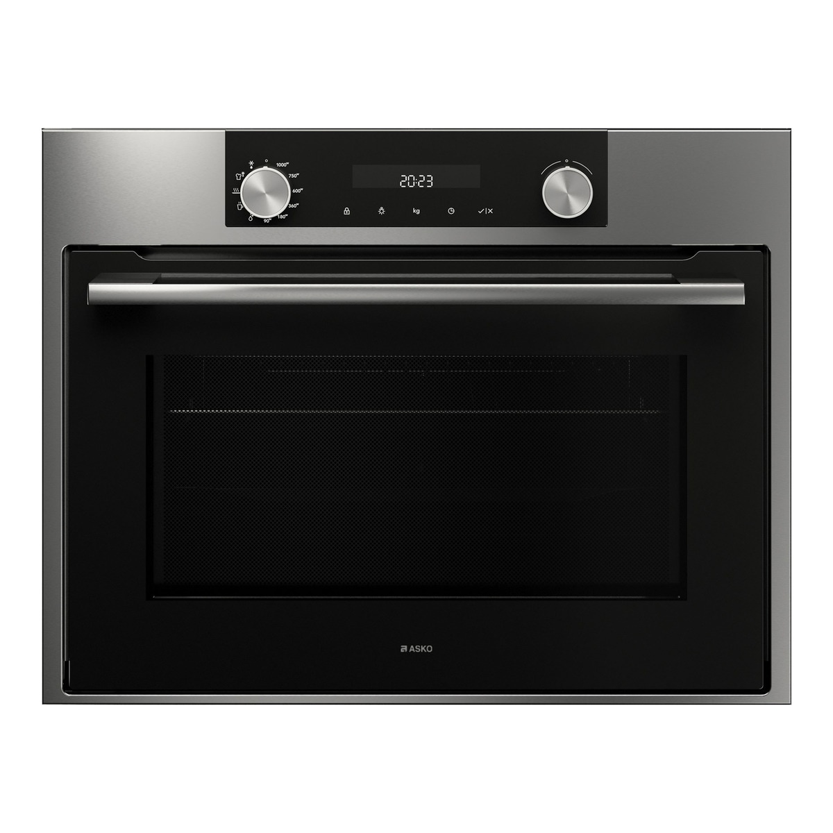 Micro-ondas Encastrável com Grill Asko OM8437S e de 53 Litros - Preto e Inox Inox-1