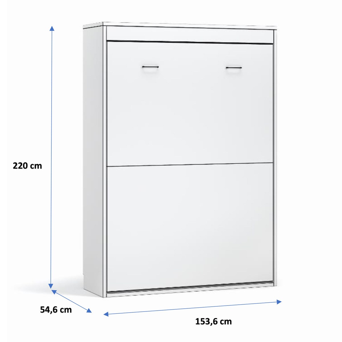 Cama de Casal Rebatível Vertical Noel Pedra - Giz-5