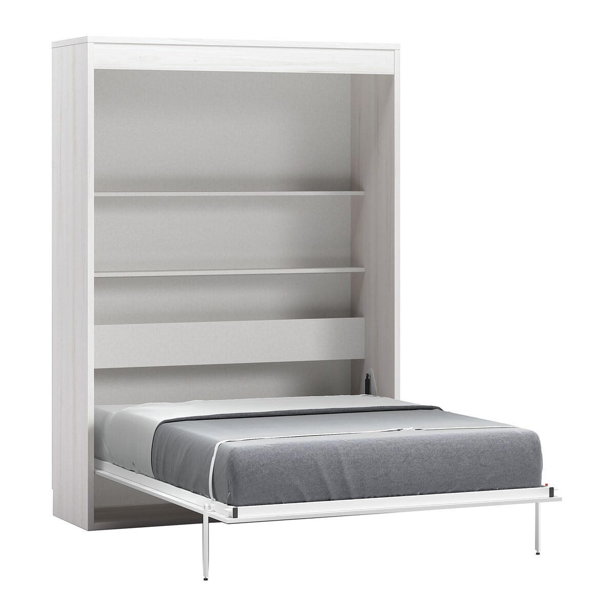 Cama de Casal Rebatível Vertical Noel Pedra - Giz-1