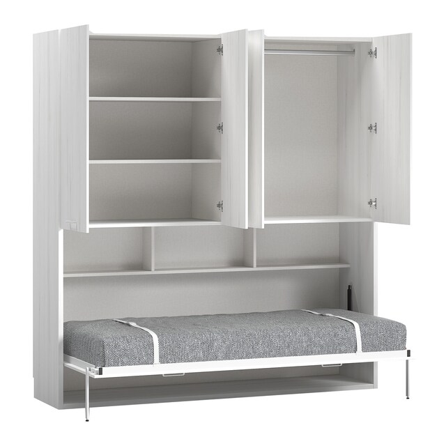 Imagem 0 de Cama Individual Rebatível Horizontal com Armário Noel