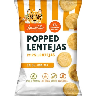 Popped de lentejas con sal del Himalaya sin gluten bolsa 85 g - Anaconda