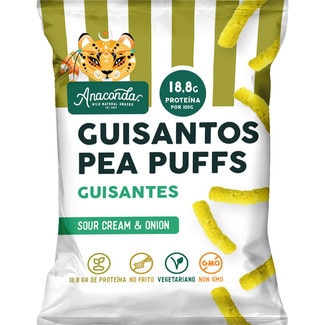 guisantos pea puffs sabor crema agria y cebolla bolsa 60 g - Anaconda