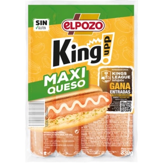 Salsichas com Queijo Mozzarella embalagem 330 g - Elpozo King