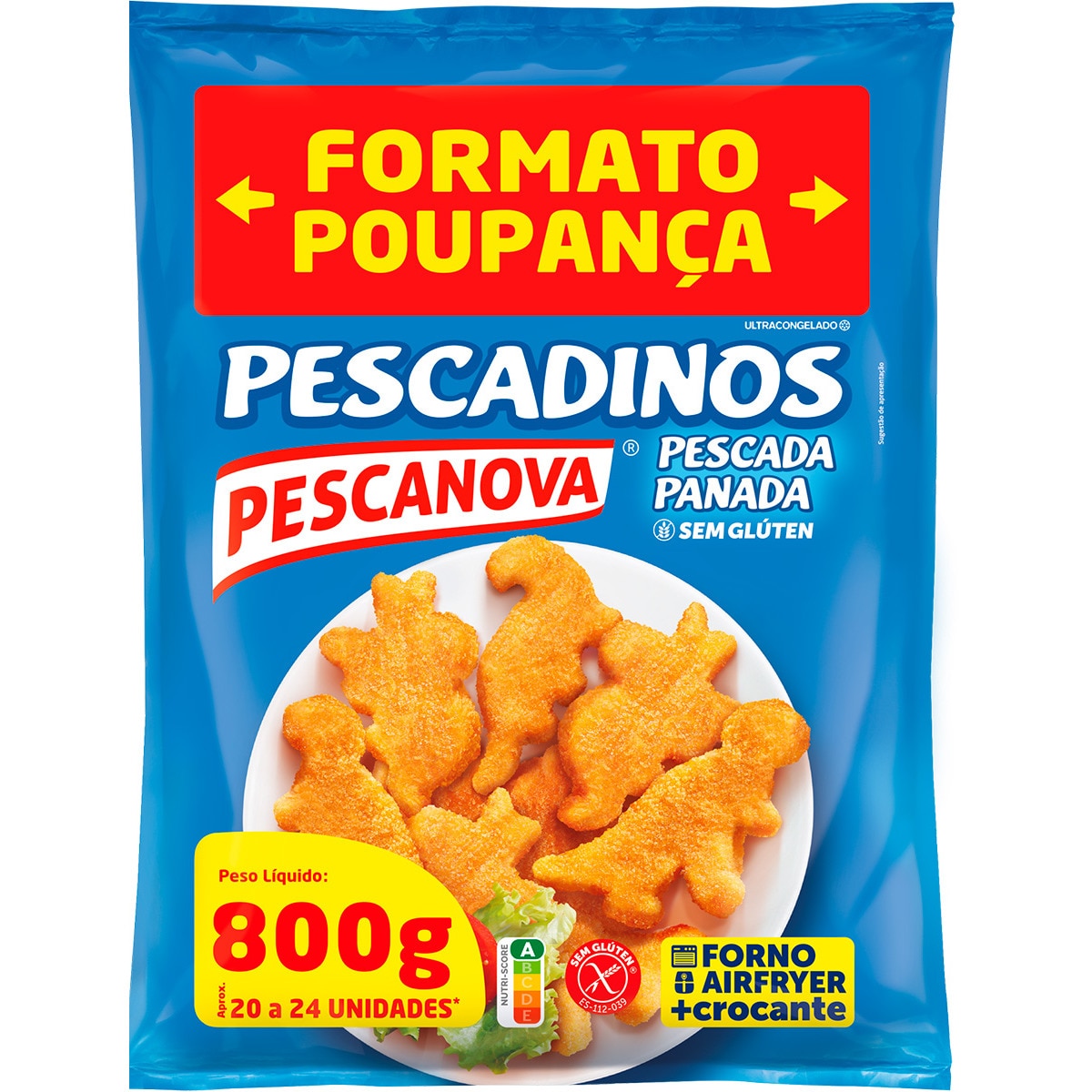 Pescadinos sem Glúten embalagem 850 g