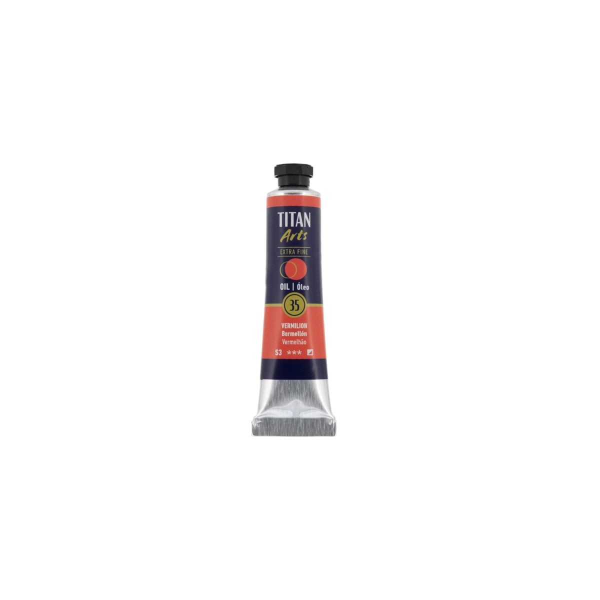 Tubo de pintura al óleo TITAN Arts extra fine 20ml bermellón Bermellón-1