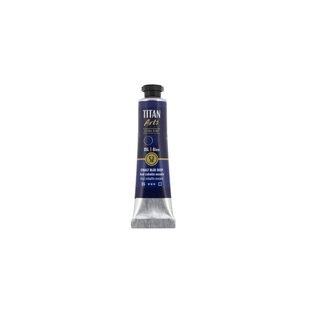 Imagen 0 de Tubo de pintura al óleo extra fine 20ml TITAN Arts azul cobalto oscuro