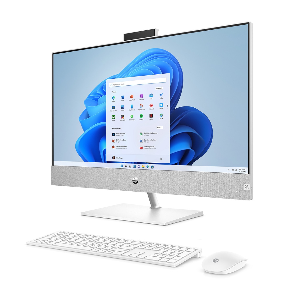 All in One HP Pavilion 27-ca2062ns, i7, 16GB, 1TB SSD , Nvidia GeForce RTX3050 4GB, 27", W11 Blanco-4