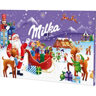 calendario de Adviento de chocolatinas con leche estuche 200 g - Milka