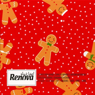 servilleta decorativa Galleta Navidad 3 capas paquete 20 unidades - Renova