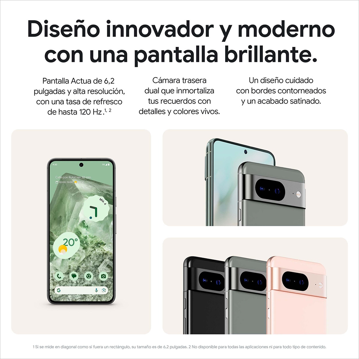 Google Pixel 8 8GB + 128 GB móvil libre Verde liquen-8
