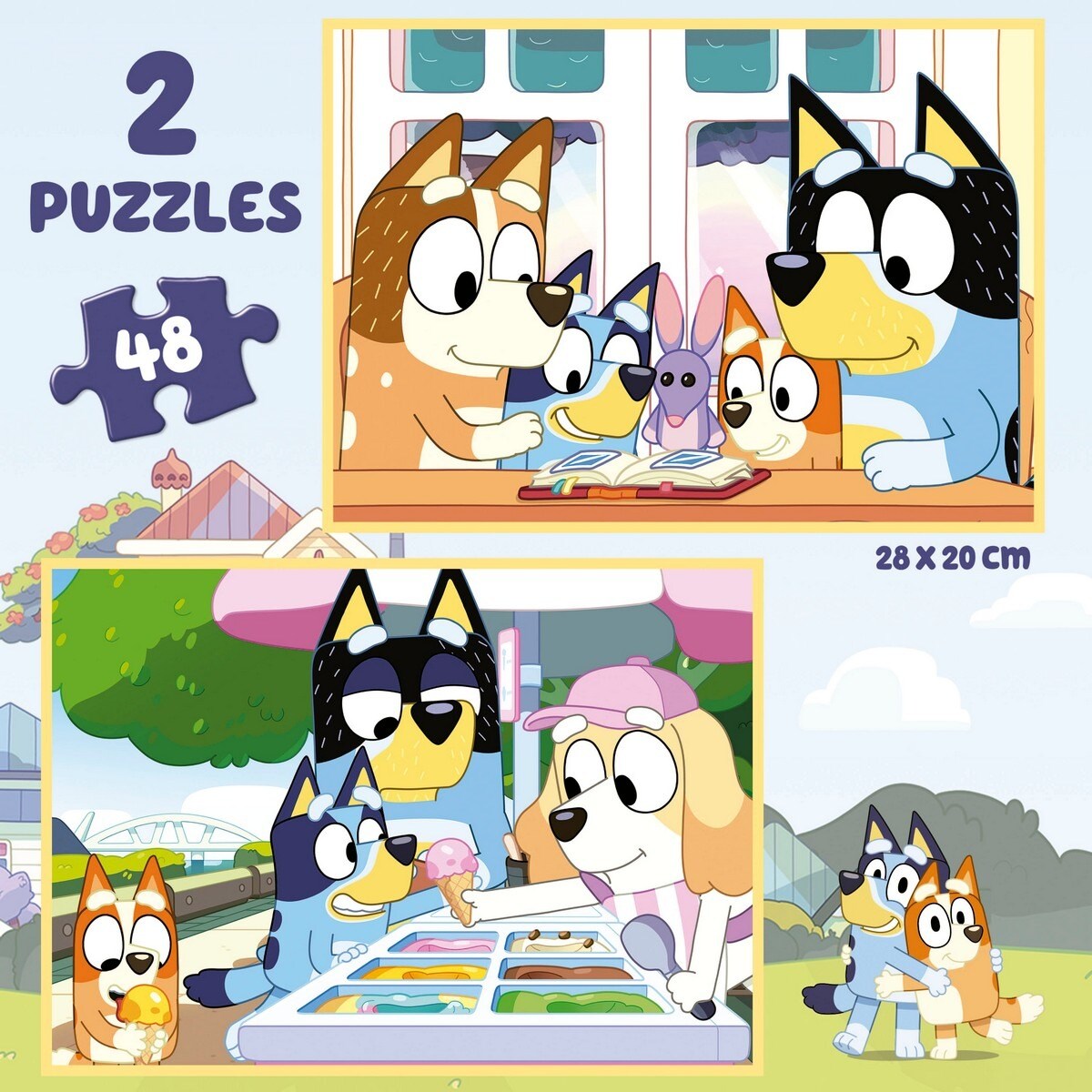Puzzle Mala 2x48 Bluey 3