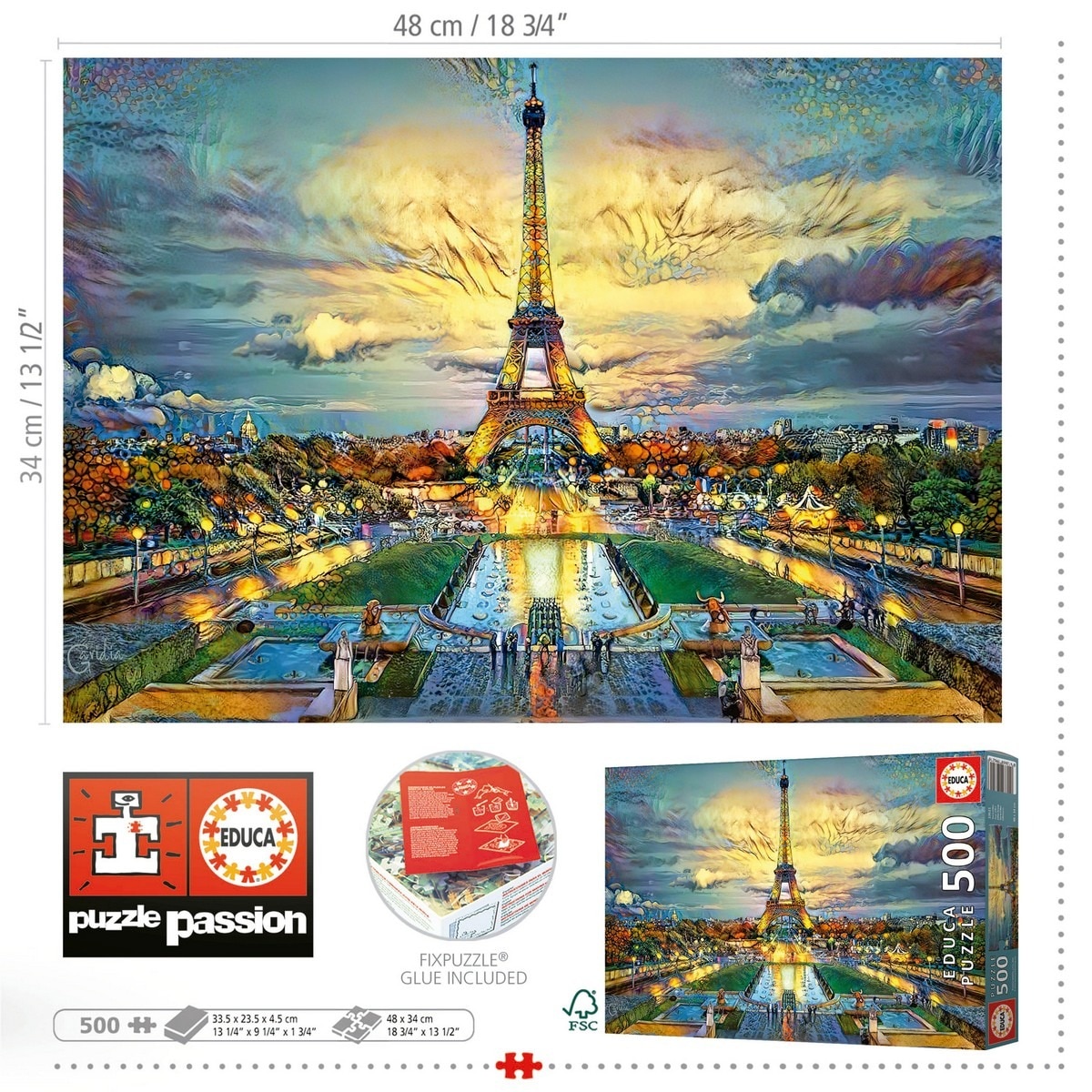 Puzzle 500 Torre Eiffel 3