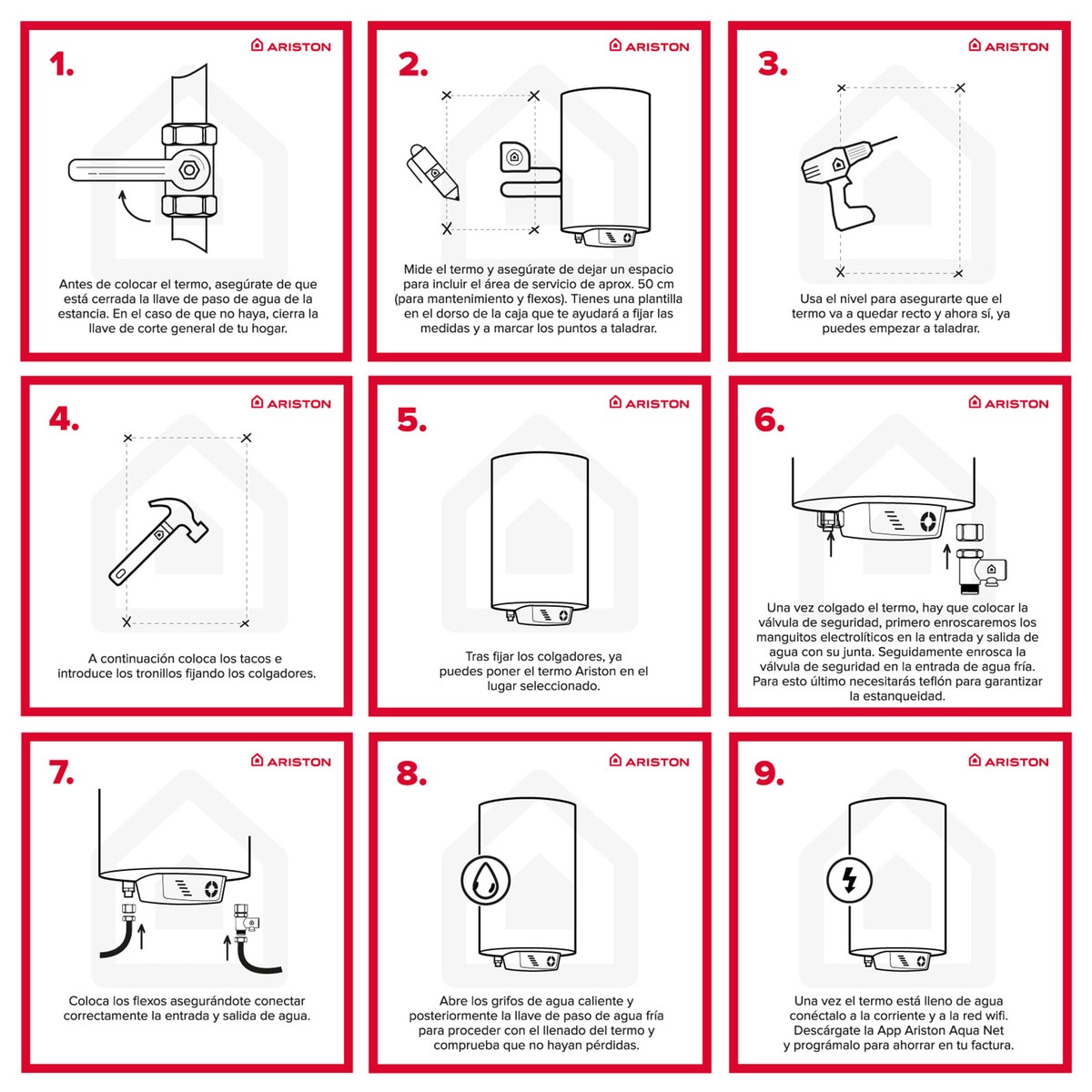 Termo eléctrico vertical/horizontal Ariston 75 litros  - FLECK BON 2.0 75 EU Blanco-9