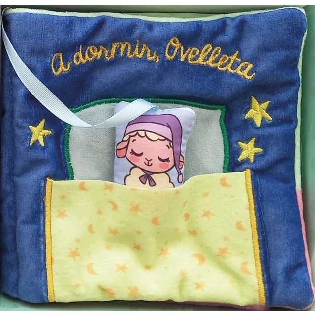 Imagen 0 de Contes per a bebès - A dormir, Ovelleta: Llibre de tela suau per a nadons entre 0 i 36 mesos. Interactiu, amb butxaques i amb una ovella de joguina!
