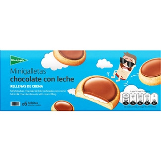 minigalletas de chocolate con leche rellenas de crema estuche 235,8 g - El Corte Ingles