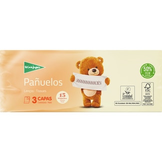 pañuelos blancos 3 capas paquete 15 unidades - El Corte Ingles