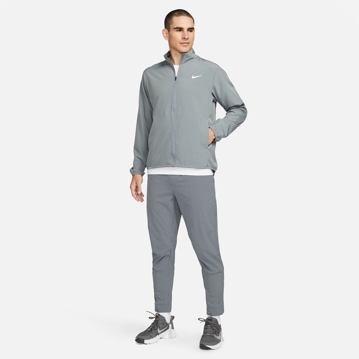 Calças de Homem Dri-FIT Unlimited Cinzento-6
