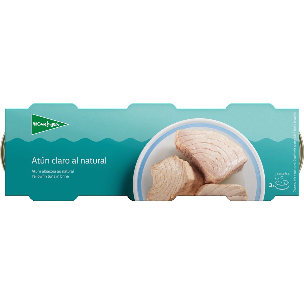 Atum Claro ao Natural Pack 3 lata 180 g