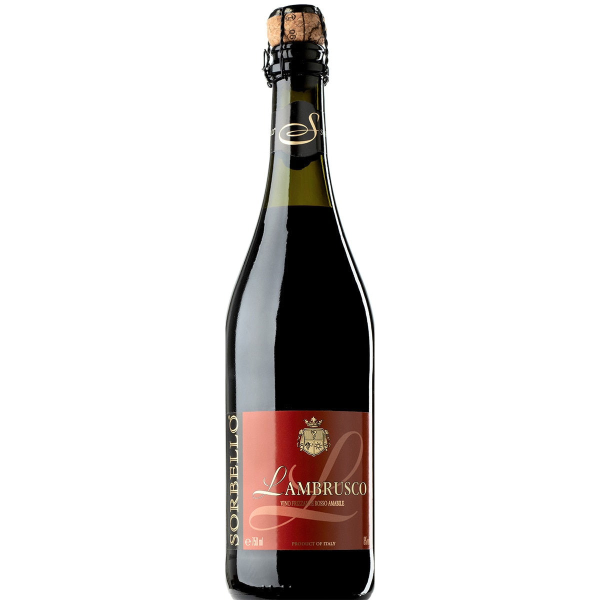 Vinho Tinto de Itália Lambrusco  garrafa 75 cl