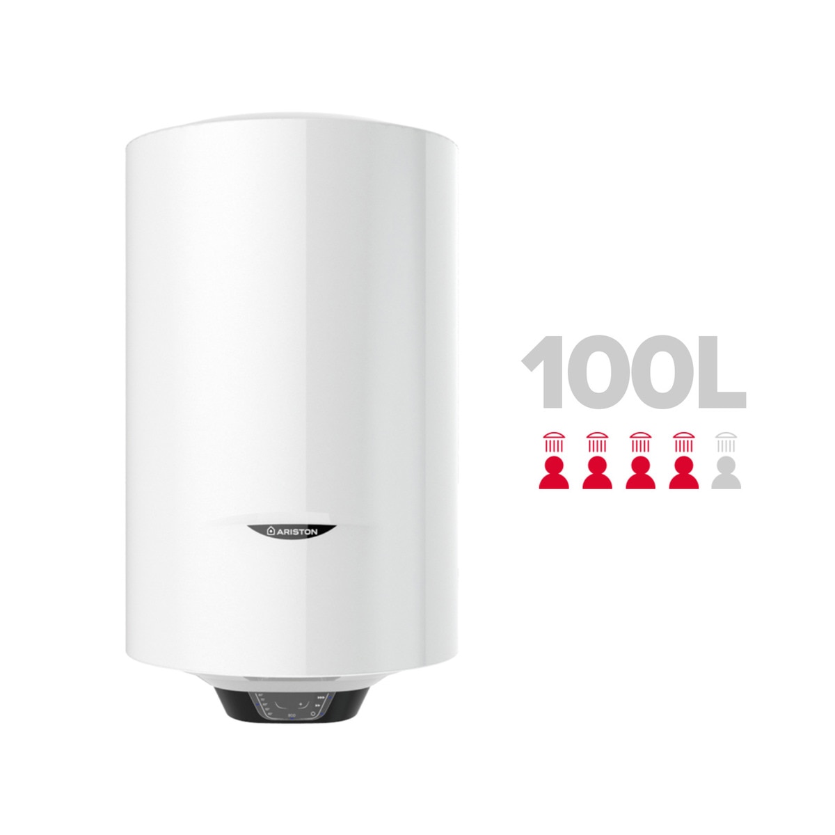 Termo eléctrico vertical/horizontal Ariston 100 litros, Tecnología Waterplus - PRO1 ECO MULTIS 100 DRY EU Blanco-3