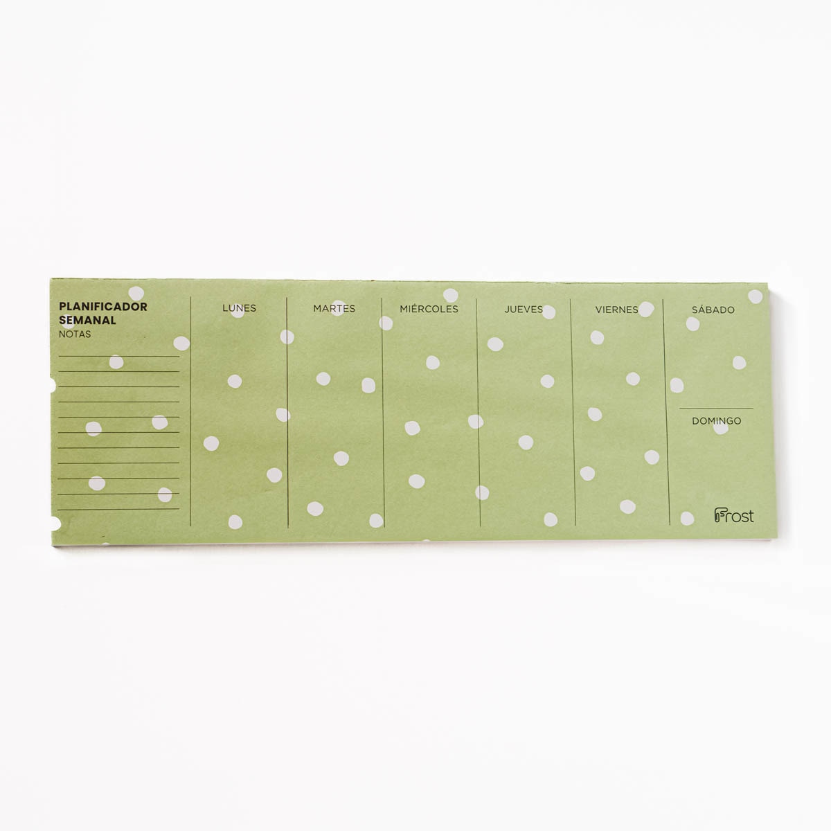 Planificador semanal L lunares Frost verde /Blanco Verde / Blanco-1