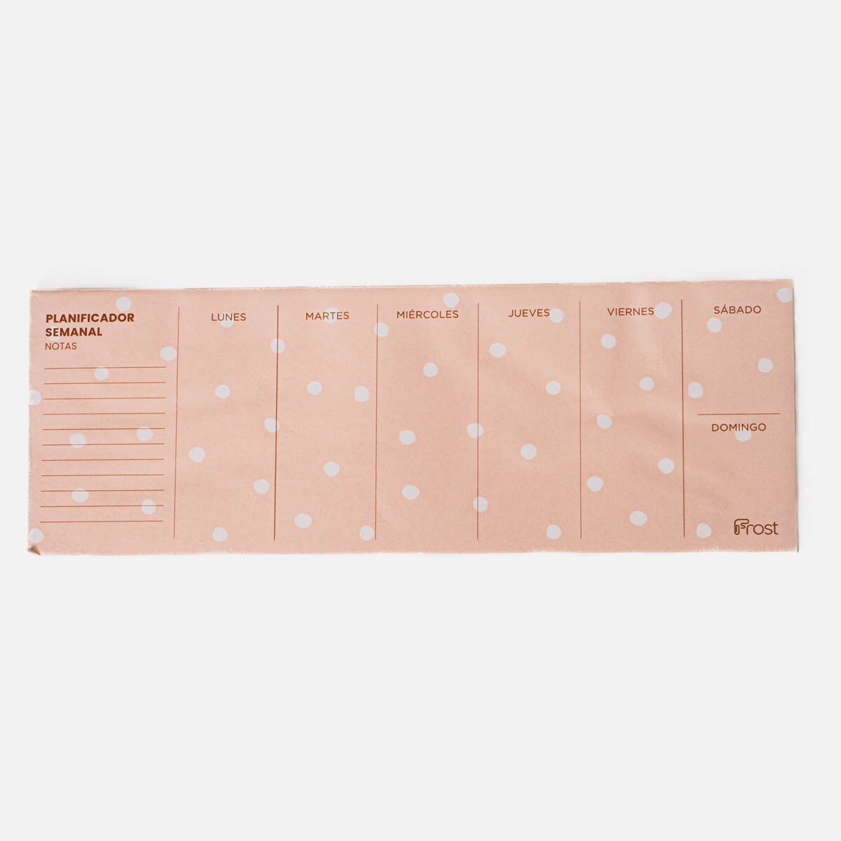 Planificador Semanal L Bolinhas - Verde/Branco Laranja / Branco-1