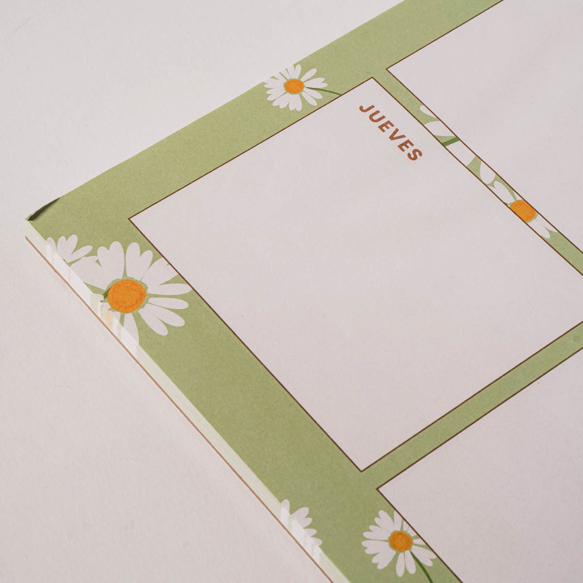 Planificador Semanal L Margaridas - Verde/Branco Verde / Branco-3