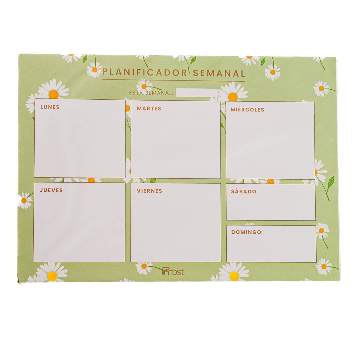 Planificador Semanal L Margaridas - Verde/Branco Verde / Branco-1