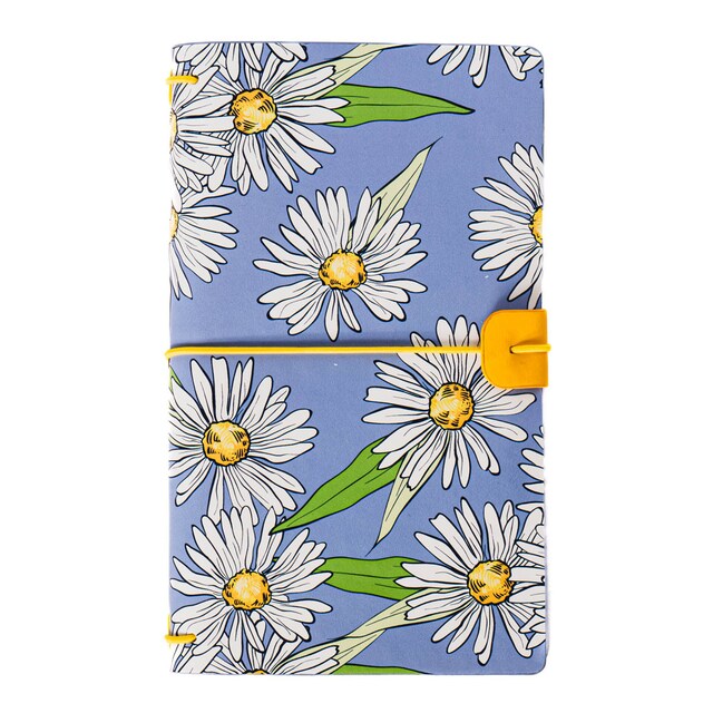 Imagen 0 de Libretas piel sintética M margaritas Frost azul /Multicolor