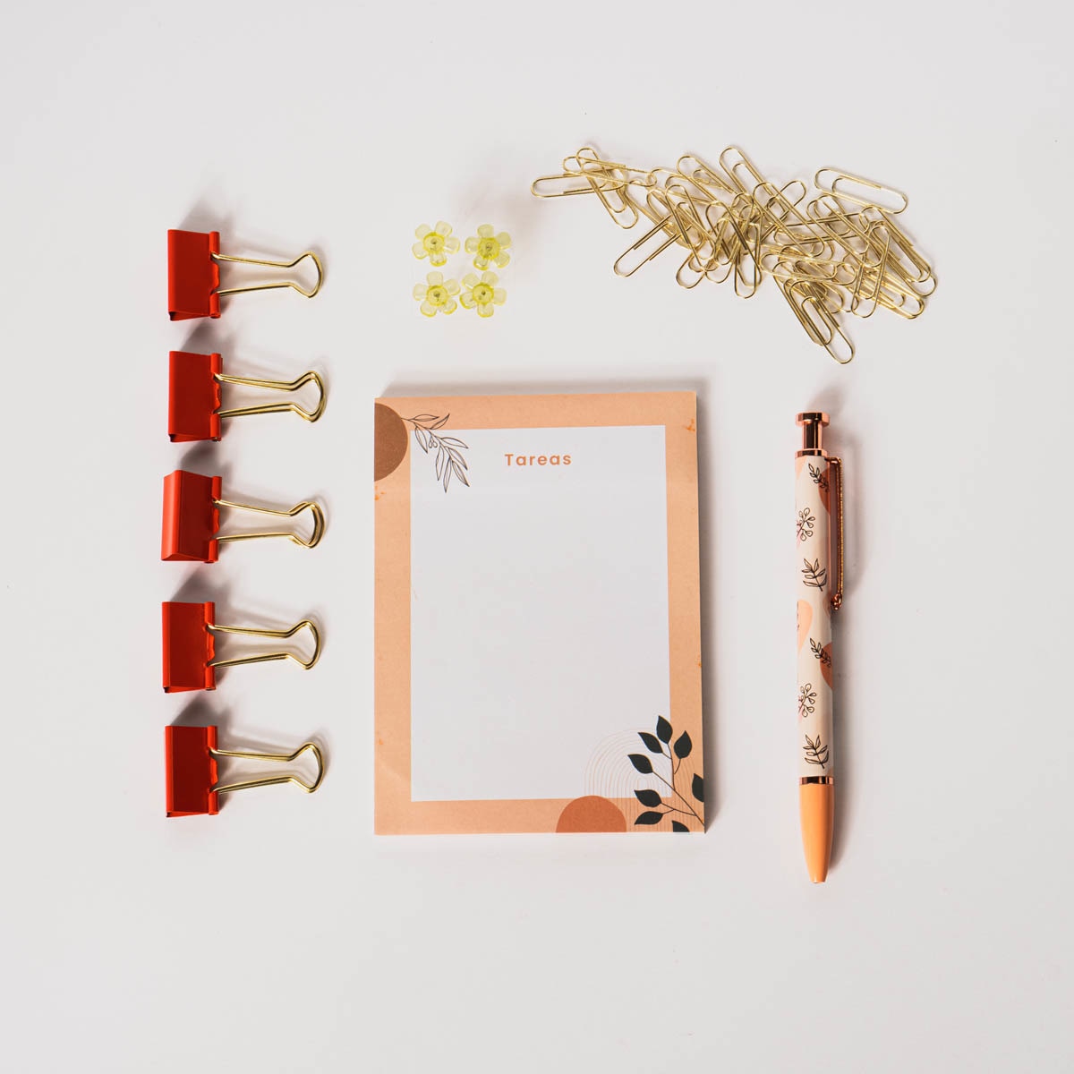 Kit de Papelaria - Azul/Multicolor Laranja / Multicolor-5